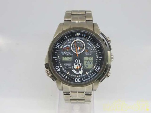 Citizen Attesa U680-T013252 Eco-Drive Digi-Ana Blk SLV 10Bar Solar Montre Hommes - Photo 2 sur 12