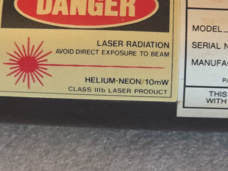 Láser de neón de helio UniPhase 1125P-1188 10 mW *NOSOTROS*ENVÍO*HOY* Foto 4 de 4