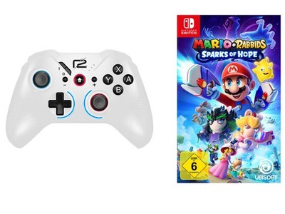 READY 2 GAMING Mario + Rabbids Sparks of Hope NSW Wireless Pro Pad X Nintendo Sw