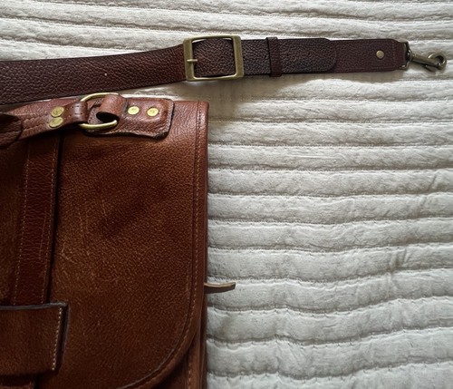 Vintage ORVIS Brown Leather Briefcase Laptop Messenger Bag Satchel USA Made - Picture 11 of 14