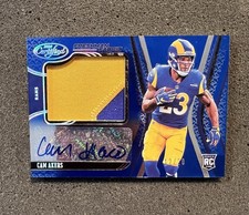 2020 Certified Freshman Fabric Mirror Signatures Blue Etch Cam Akers /20 #225