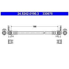 2x Bremsschlauch hinten für Audi A2 8Z0 | 23838420