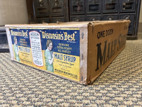 Vintage Wisconsin’s Best Malt Syrup Box Paper Label Milwaukee Chicago St. Louis