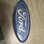 Ford Blue Oval Collectible Advertising Tin Blue Silver Vintage Metal Sign Decor