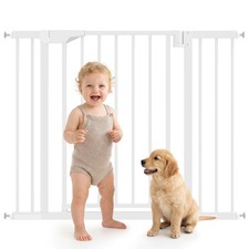 PawHut Cancellino di Sicurezza per Bambini e Animali 76-103x76 cm, Bianco