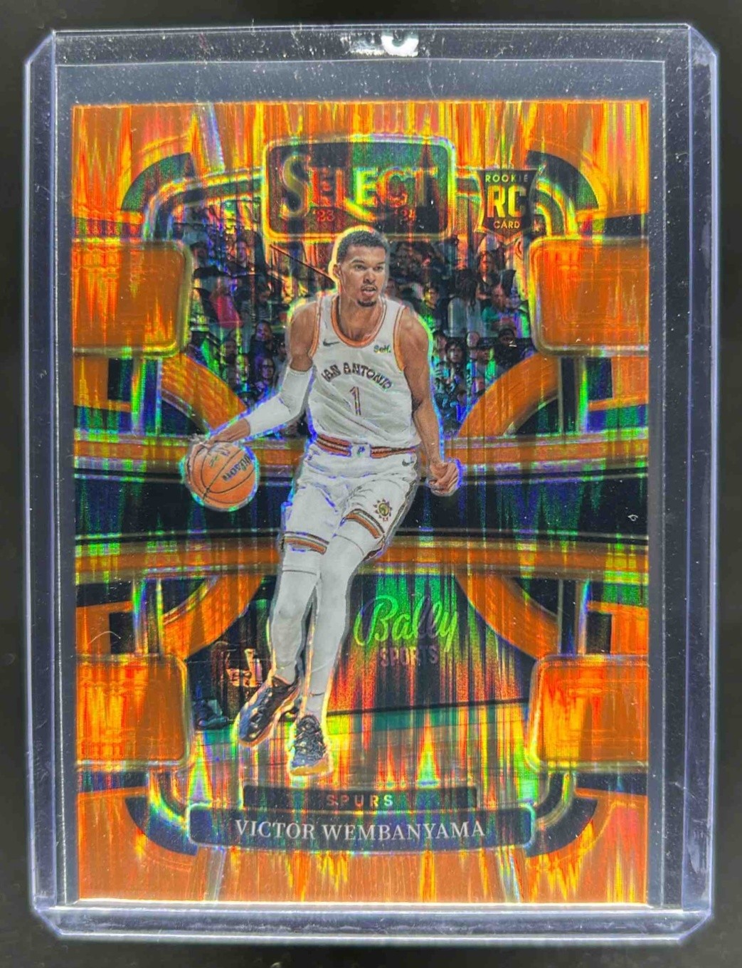 2023-24 Select Victor Wembanyama RC Orange Flash Prizm Concourse #87 Spurs