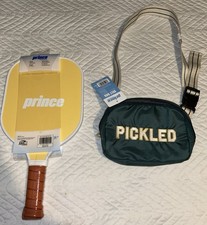 Prince Sports Adults Pickleball Paddle Pro Yellow With Belt Bag NWT
