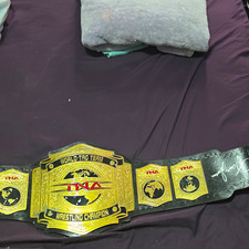 TNA World Tag Team Wrestling Champion Belt, Black  Gold Title Belt
