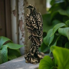 Falke Adler Vogel Bussard 4cm Hoch aus  Messing Tierfigur Sammler Deko Garten 