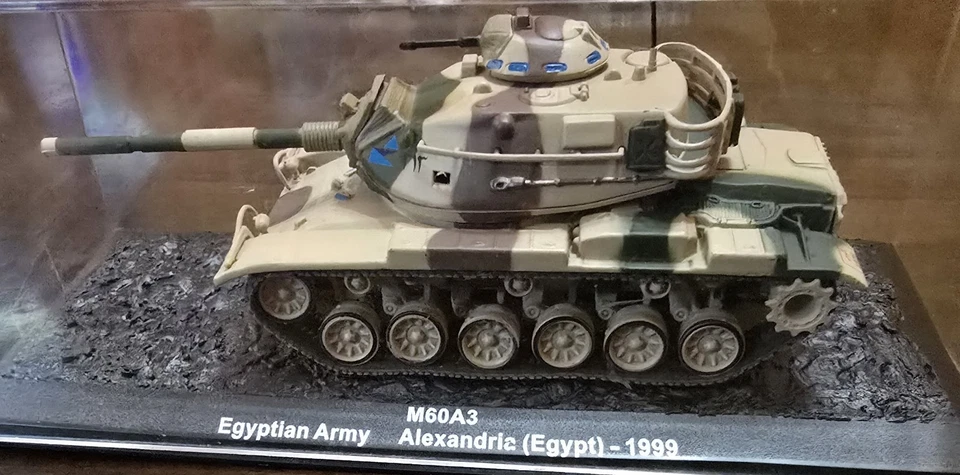 Tanque militar camuflado 51/4" Altaya 1999 1/72 A28420P - M60A3 - Exército egípcio - Imagem 2 de 4