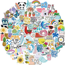 Stickers for Water Bottles, 100 Pack/Pcs Cute Vsco Vinyl Aesthetic Waterproof St
