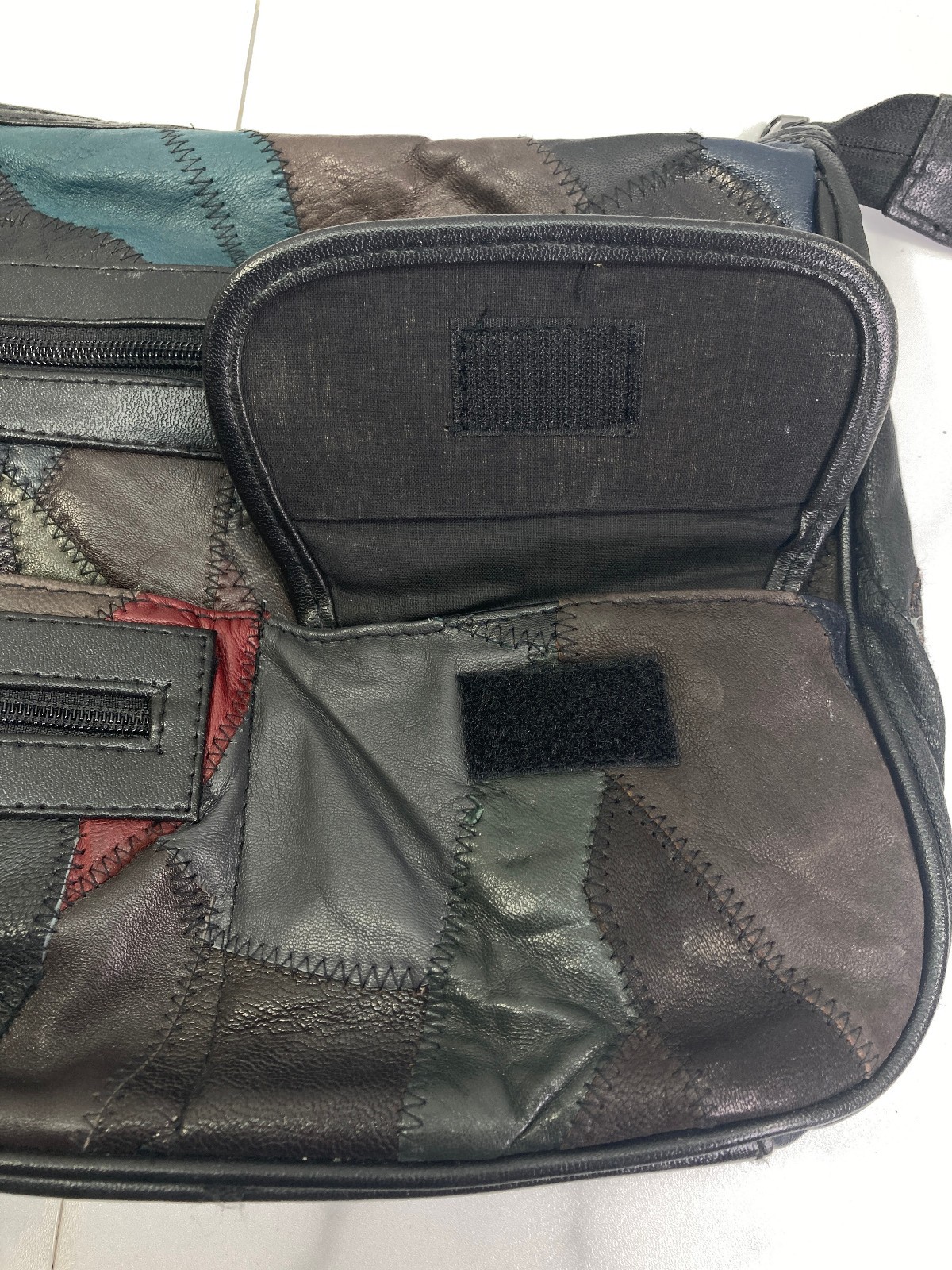 Woman's Dark Multicolor Patchwork Purse Crossbody… - image 5