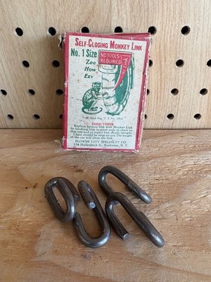 monkey link no.1 tire chain repair link box of 4 Vintage