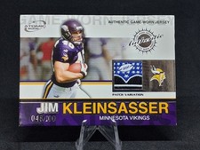 2002 Pacific Atomic - Authentic Game-Worn Jersey Jim Kleinsasser #52 Patch /100