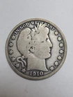 1910 Barber Half Dollar Partial LIBERTY
