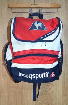 Vintage Le Coq Sportif Red White & Blue Rucksack/Retro Rare Backpack