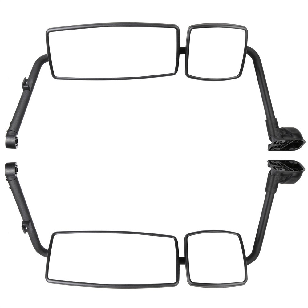 Pair Black Manual Mirrors For 2002-2018 International 4300 4200 Left +Right