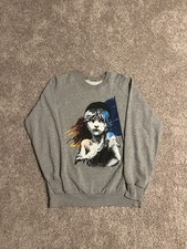 Vintage 80  s Les Miserables Victor Hugo Graphic Crewneck Sweatshirt Gray XL USA