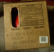 g4 12.00 lb TW 3.0 NIB NOS Brunswick USA NFL 49ERS Polyester Bowling Ball