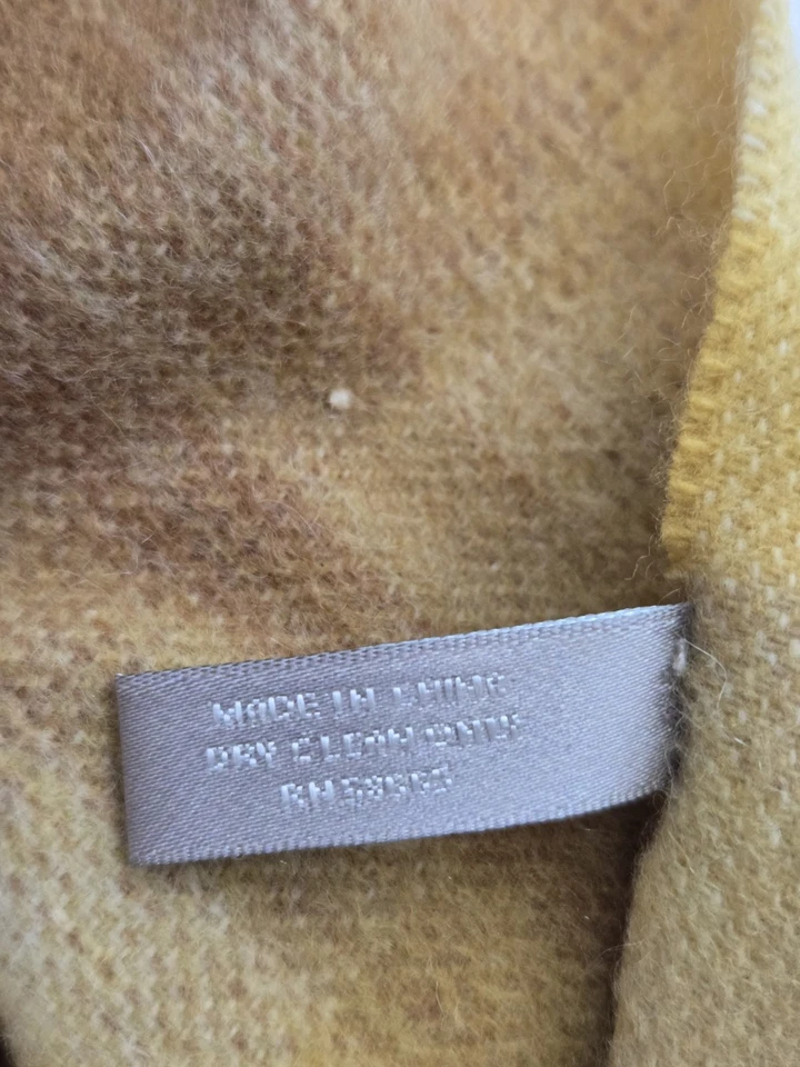 Bufanda Nordstrom 100 % cachemir marrón a cuadros a cuadros otoño Foto 4 de 4