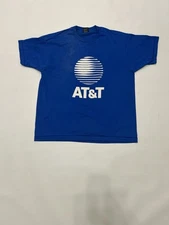Vintage AT&T Shirt Adult Size Extra Large Blue Short Sleeve Men’s 30x21 90’s