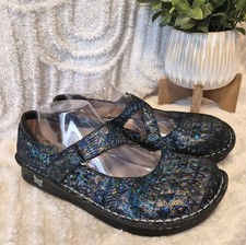 Alegria Mary Jane Paloma Rave By The Nile Comfort Shoes Metallic Blue Size 9.5