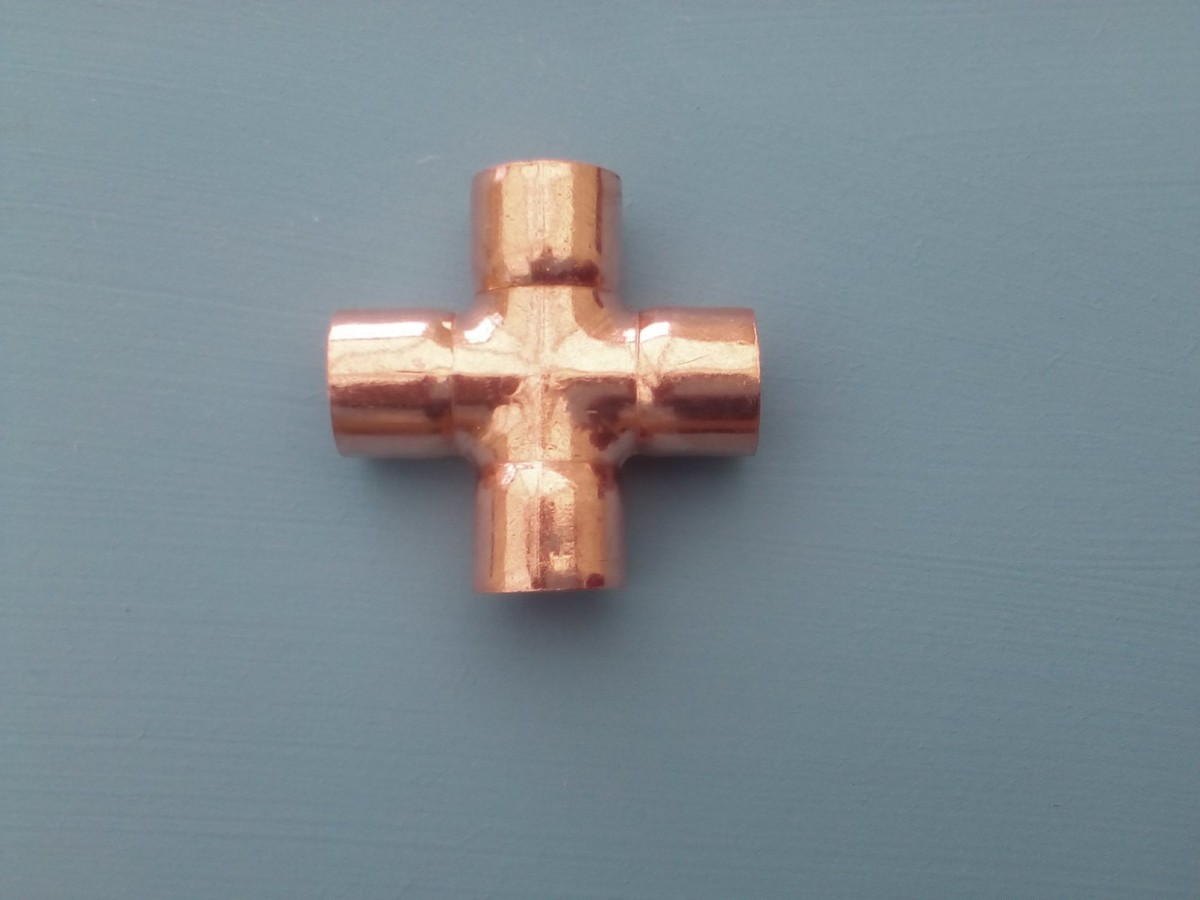 Flomasta Copper End Feed Equal Part Crossover 22mm - Screwfix - View #13