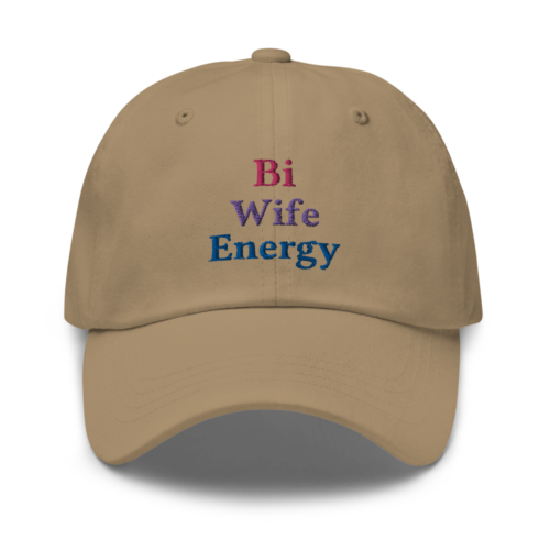 Bi Wife Energy Hat, Bi Pride Hat, Bisexual Pride, Embroidered Dad Hat - Zdjęcie 1 z 9