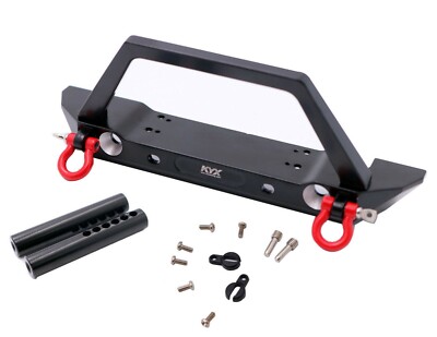 KYX Metal Stubby Front Bumper w/Led for TRX-4 SCX10 II AX90046