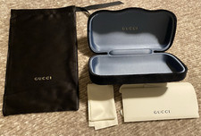 GUCCI Small Black Velvet Hard Clamshell Case w/ All Accessories. L K  