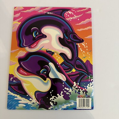 Vintage Lisa Frank Max & Minie Splash Orcas Whales 2 Pocket Folder