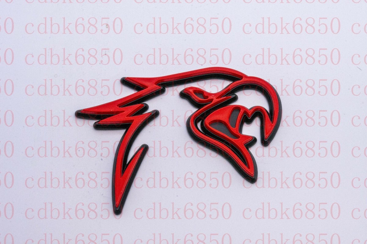 2PCS Red Black Hell Hawk Decal Sticker Emblem Kit Fit Jeep Grand
