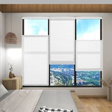 CUSTOM CUT Honeycomb Top Down Bottom Up Light Filtering Cordless Cellular Shades