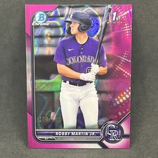 Robby Martin Jr. 2022 Bowman Chrome 1st Fuchsia Lava Refractor Card #’d 199