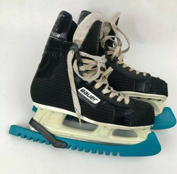 Bauer 81 Black Panther Hockey Ice Skates Men's Size 8d 272mm for sale