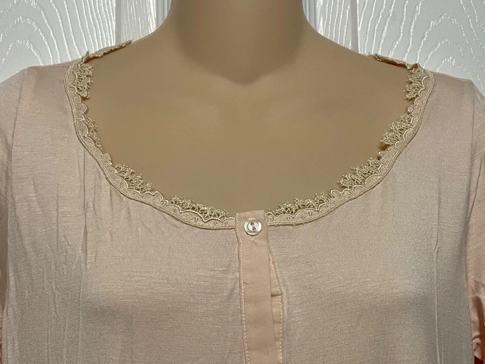 La Perla Villa Toscana S Modal Rayon LS Pajamas Set Soft Pink - Image 3 of 3