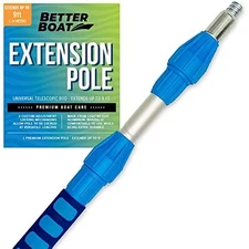 Better Boat Telescoping Pole Extendable Pole Deck Brush 3/4" Universal End Pa...