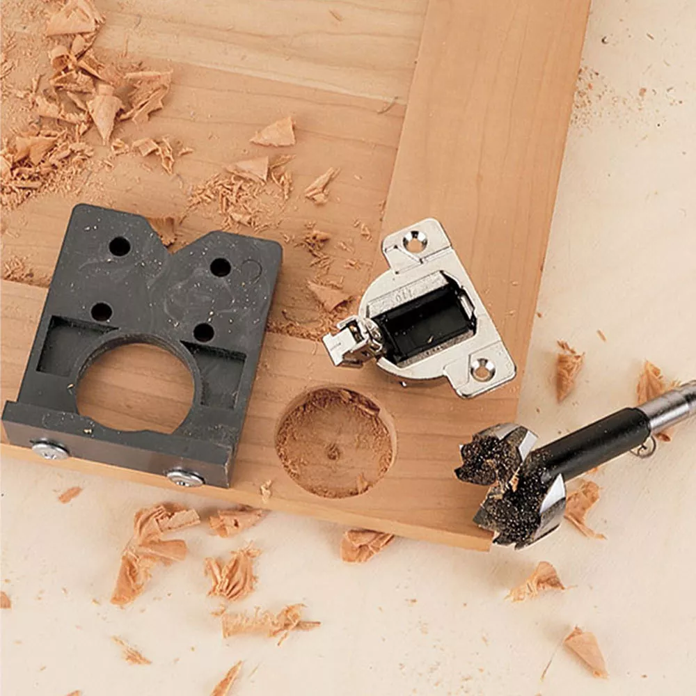 Cabinet shop hinge drill