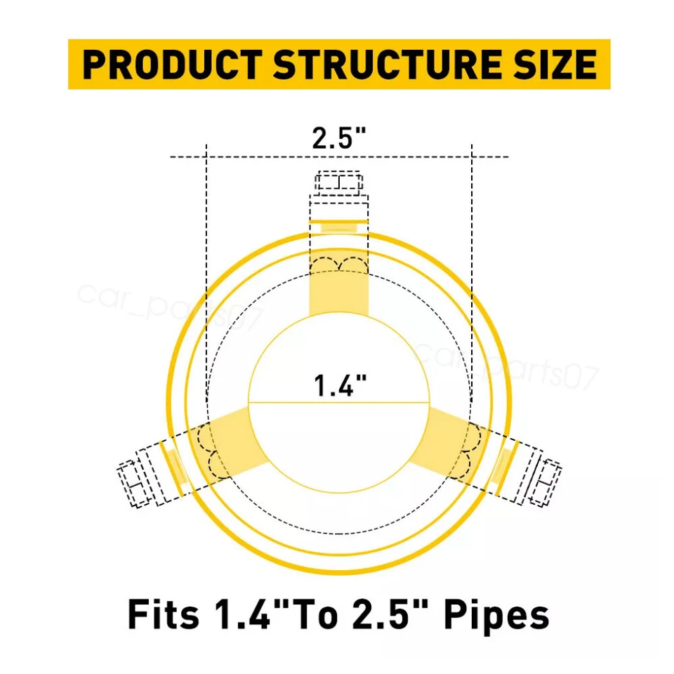 2x For Volkswagen Beetle Car Exhaust Pipe Tip Rear Throat Muffler Tailpipe US - Image 2 of 4