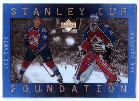 1996-97 Upper Deck Ice Stanley Cup Foundation #S5 Joe Sakic / Patrick Roy