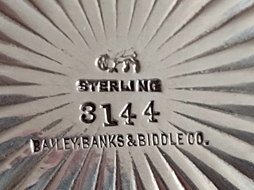 Sterling Balley Banks & Biddle Co extremo de canasta 1 tenedor grande de JACOBI & JENKING   Foto 4 de 4