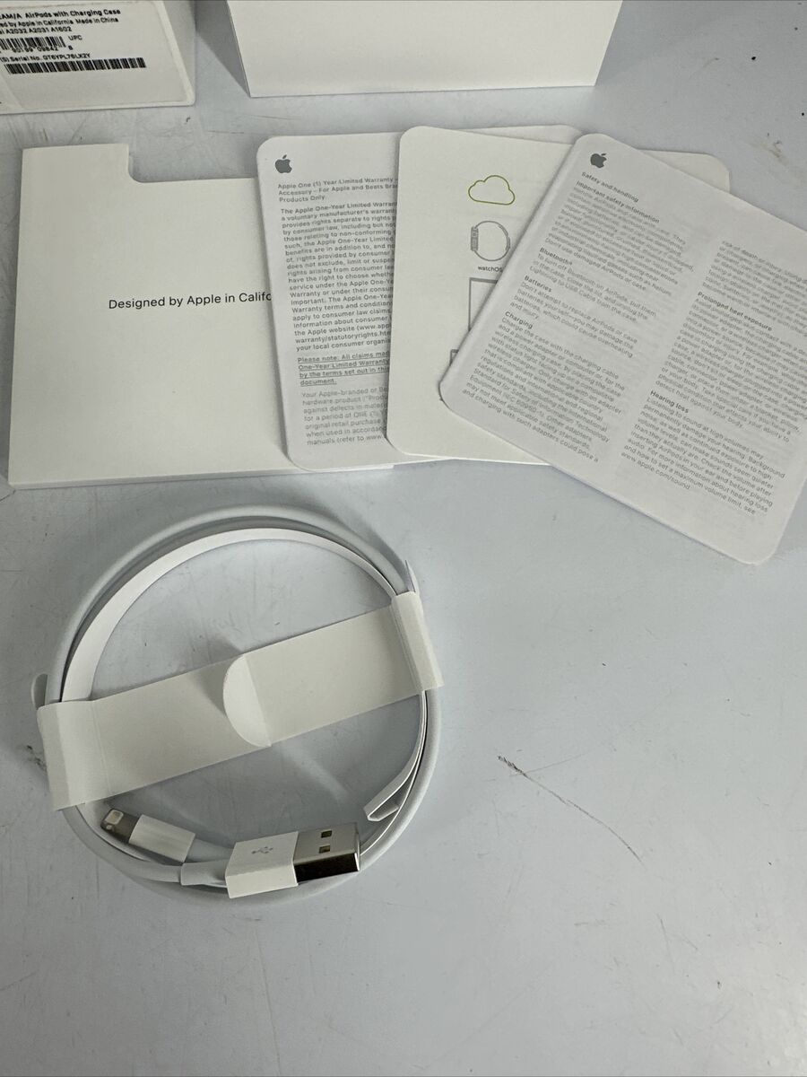 EMPTY BOX Apple AirPods 2nd Gen MV7N2AM/A with Instructions EMPTY BOX Apple AirPods 2nd Gen MV7N2AM/A with Instructions