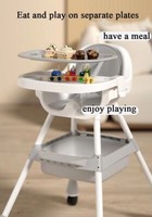 Adjustable 3-In-1 Baby Highchair Infant High Feeding Seat Toddler Table Chair