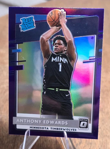 2020-21 Panini Donruss Optic Rated Rookie Purple Prizm #151 Anthony Edwards