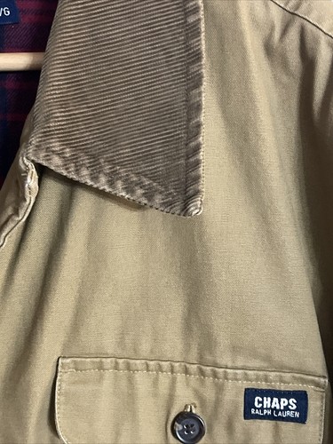 CHAPS RALPH LAUREN Mens Flannel Lined Canvas Field Jacket Barn Coat, Large, EUC - Picture 5 of 6