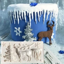 Christmas Tree Elk Snowflake Deer Craf Silicone Mold Resin Molds Epoxy Diy Craft