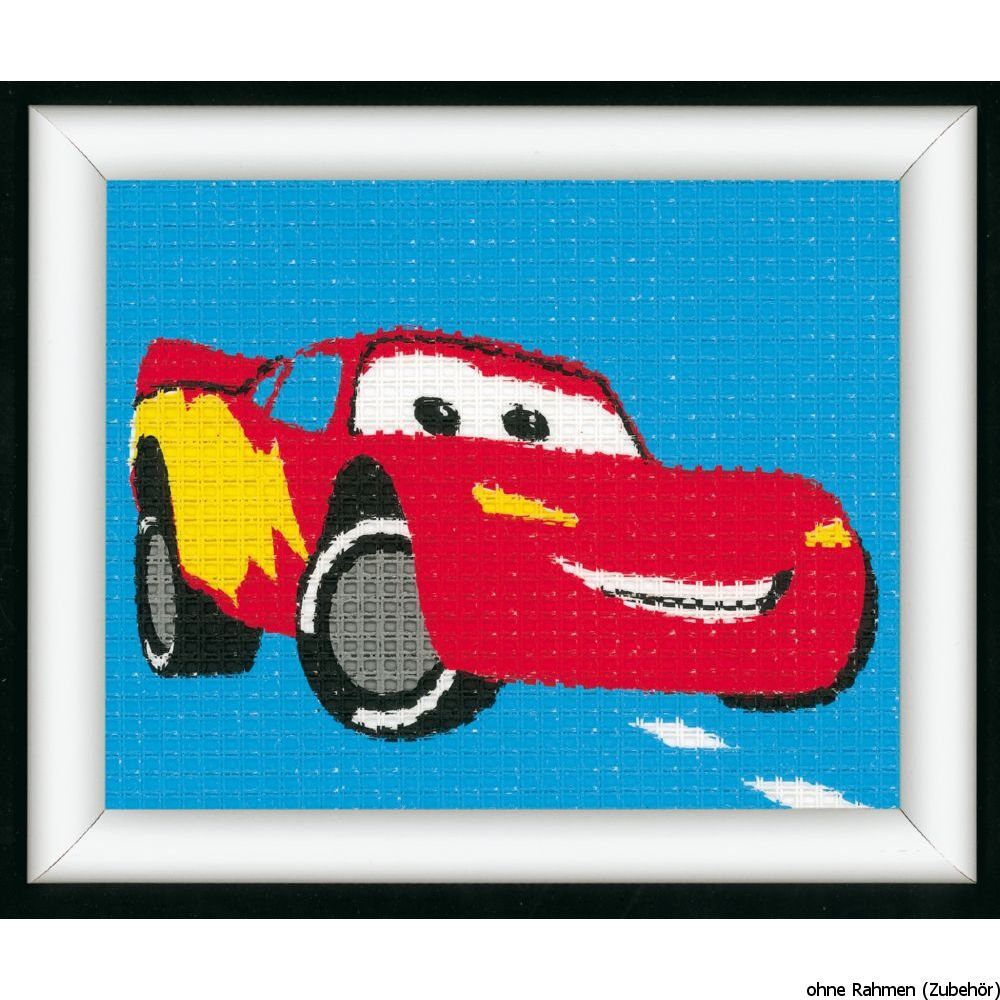 Vervaco stitch kit Disney Lightning McQueen, stamped, DIY