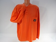 RASCO FLAME RETARDANT SHIRT MEN XL FR HRC2 LONG SLEEVE COTTON HENLEY 3BUTTON F22