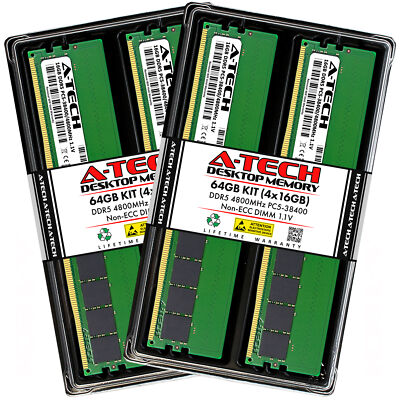 64GB 4x 16GB DDR5-4800 ASRock AM5D4ID-2T/BCM B650D4U-2L2T/BCM W680D4U Memory RAM