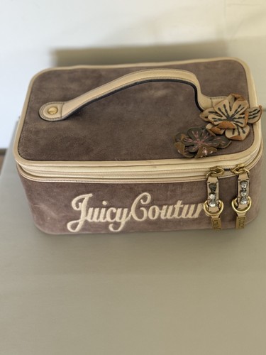 Vintage Y2k Juicy Couture Velour Makeup Train Case Bag Cosmetic Velvet - 第 2/10 張圖片
